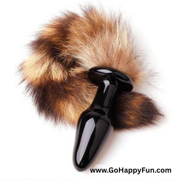 Plug Anal Berbulu Ekor Rubah Non Getar Warna Rendem