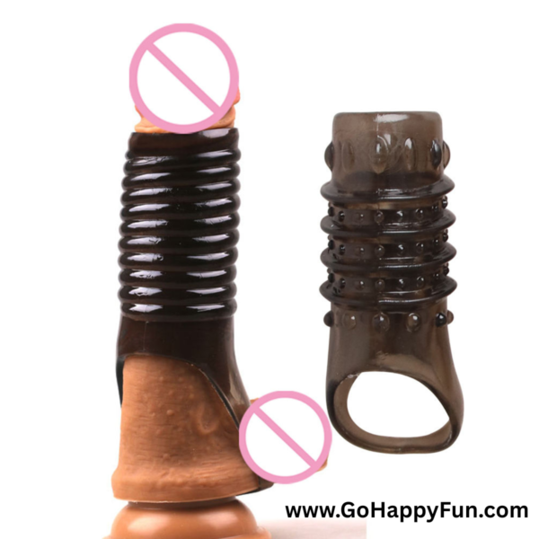 Alat Pijat Penahan Ejakulasi Dini Relaksasi Pria Kondom Sambung Bergerigi - HAYA