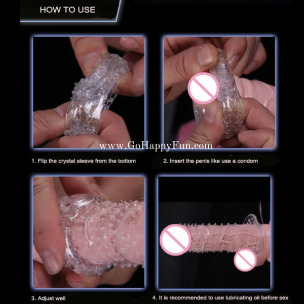 Kondom Sambung Bergerigi Spiky Bisa Di Cuci Ulang Anti Bocor Anti Ejakulasi Dini - C3