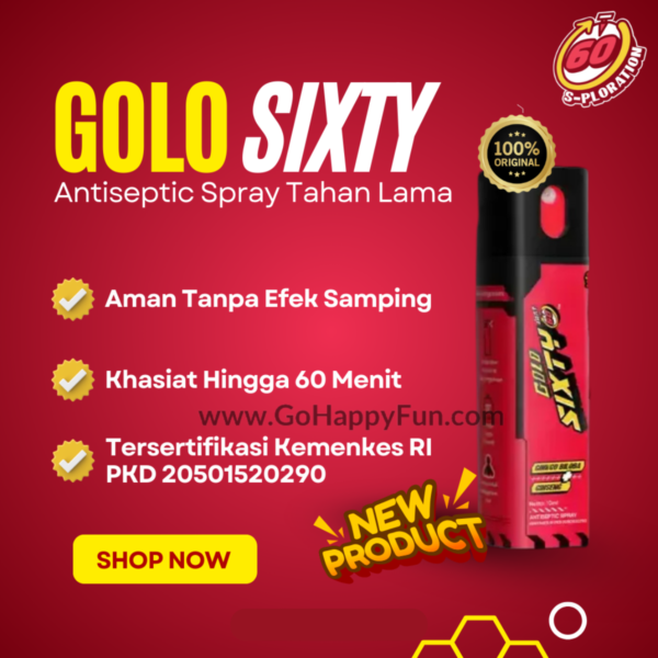 Suplemen Vitalitas Pria Herbal GOLO Sixty Spray 10ml Cocoa Harga 1 Pcs Original BPOM Halal - GOLO SP