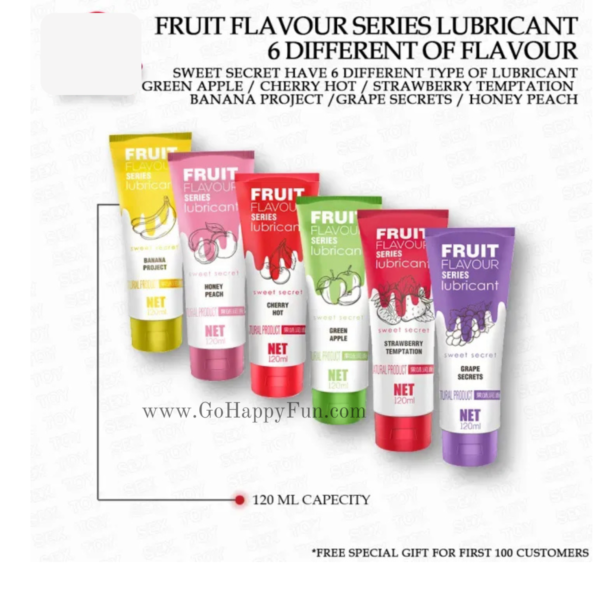 2 Lubricant Fruit Pria Wanita Pelumas Rasa Buah-buahan 120ml - FRUIT