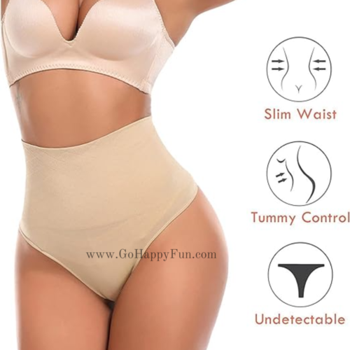 Celana Dalam Korset Wanita Seamless Shaper High Waist Panties Beige - MEIMEI BG