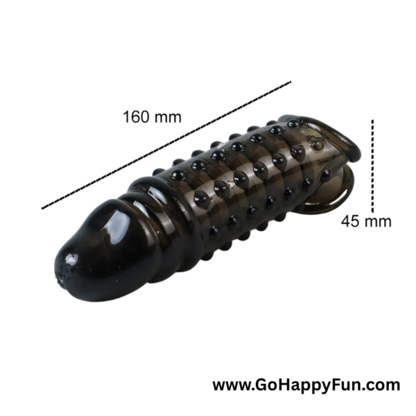 2 Alat Pijat Relaksasi Pria Terapi Kesehatan Silikon Kondom Sambung Bertekstur - AGATA