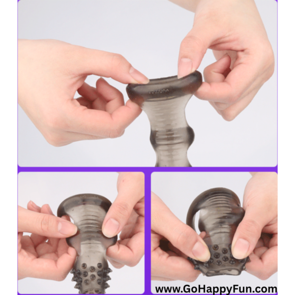 Kondom Sambung Alat Pijat Penahan Ejakulasi Dini Relaksasi Pria - GIANT