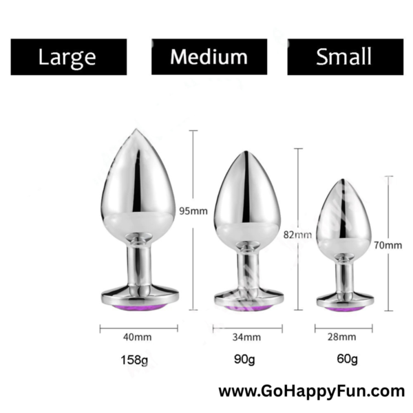 Plug Anal Alat Pijat Tubuh Pria Wanita Aluminium Alloy Plug 3 PCS - RUNYU