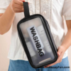 Tas Kosmetik Alat Make Up Portable Pouch Korean PVC Size M Waterproof - WASH