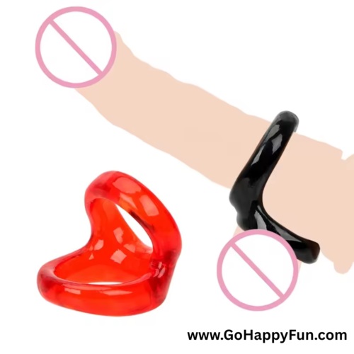 Ring Cock 2 Lubang Elastis Penahan Ejakulasi Dini Pria Reuseable Ring - IKOKY