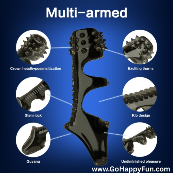 Kondom Sambung Gerigi Alat Pijat Penahan Ejakulasi Dini Relaksasi Pria - PAQIN