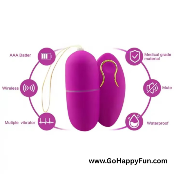 Vibrator Egg Tickler Mini Pijat Tubuh Elektrik Multifungsi with Remote - AIGO