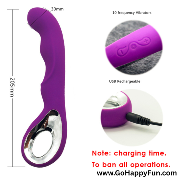 Vibrator Alat Pijat Tubuh Elektrik 10 Speed USB Waterproof - TARA