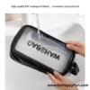 Tas Kosmetik Alat Make Up Portable Pouch Korean PVC Size M Waterproof - WASH