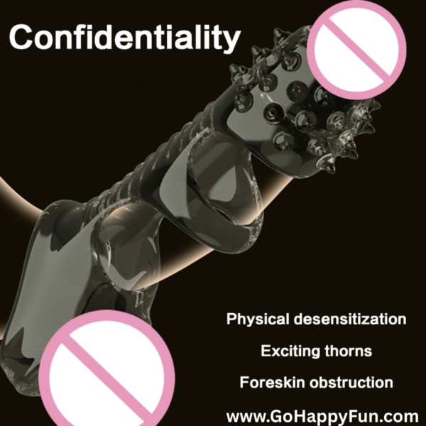 Kondom Sambung Gerigi Alat Pijat Penahan Ejakulasi Dini Relaksasi Pria - PAQIN