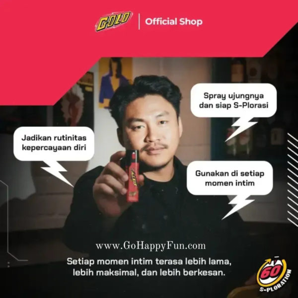 Suplemen Vitalitas Pria Herbal GOLO Sixty Spray 10ml Cocoa Harga 1 Pcs Original BPOM Halal - GOLO SP