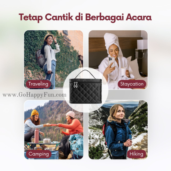 Tas Kosmetik Travel Organizer Make Up Bag Wanita - ROSE