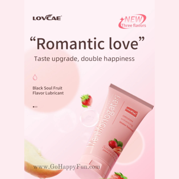 Monogatari Lubricant Anal Strawberry Pelumas Pria Waterbased 200ml- MONO-ST