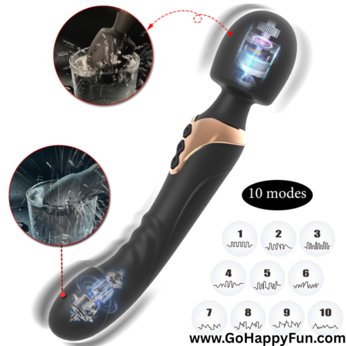 Vibrator Stick Alat Pijat Tubuh Elektrik 10 Modes USB Waterproof - TAMA