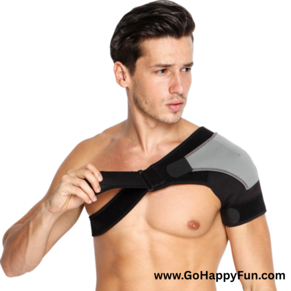 Pelindung Bahu Kanan Back Shoulder Support Wrap Belt Fitness Right - WANSHI