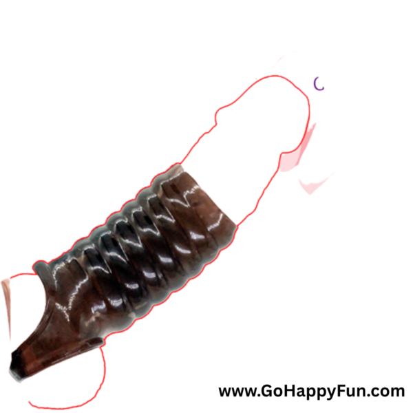 Alat Pijat Penahan Ejakulasi Dini Relaksasi Pria Kondom Sambung Bergerigi - HAYA