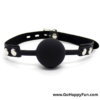 Aksesoris BDSM Penutup Mulut Ball Mouth Gag Silicone Hitam - IZHUMI