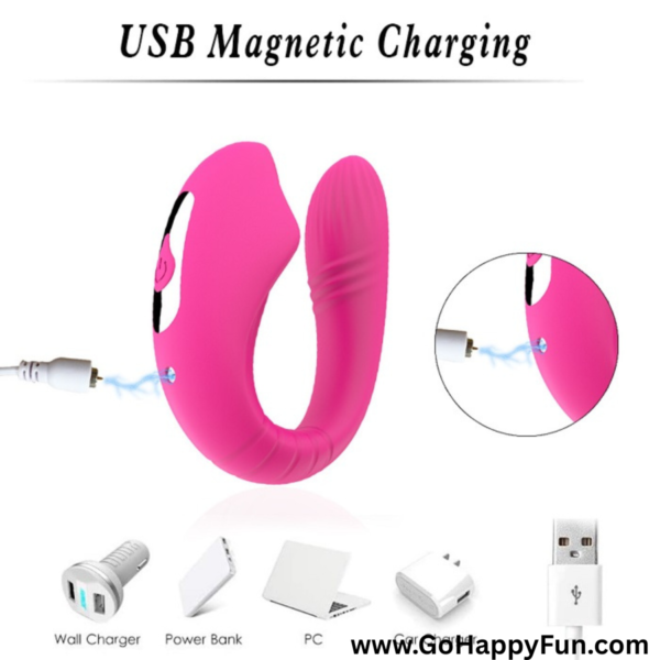 Vibrator Alat Pijat Tubuh Elektrik USB Waterproof with Remote - NAOMI