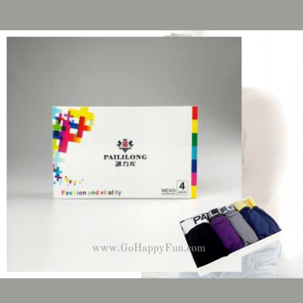 Underwear Celana Dalam Boxer Pria XL 1 Pack Isi 4 Pcs | 95% Katun 5% Spandex | Nyaman Dipakai Sehari-hari PAILI