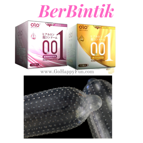 5 Kondom Ollo 0,01mm Ber Bintik Condom Ultra Thin 1 Box Isi 10 pcs- C1