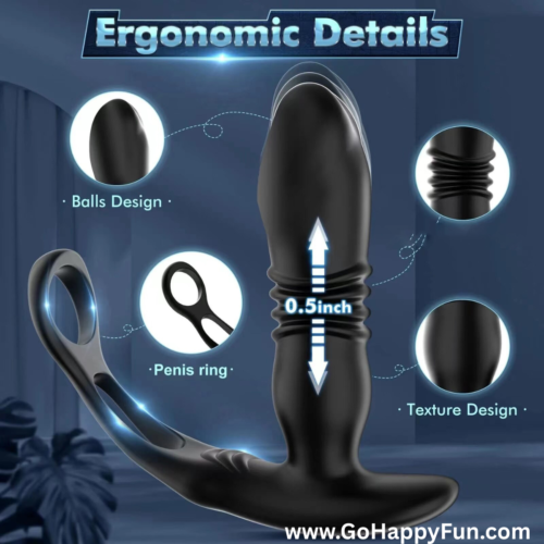 Vibrator Anal prostate Maju Mundur Elektrik USB Bluetooth Untuk Pria - SEAN