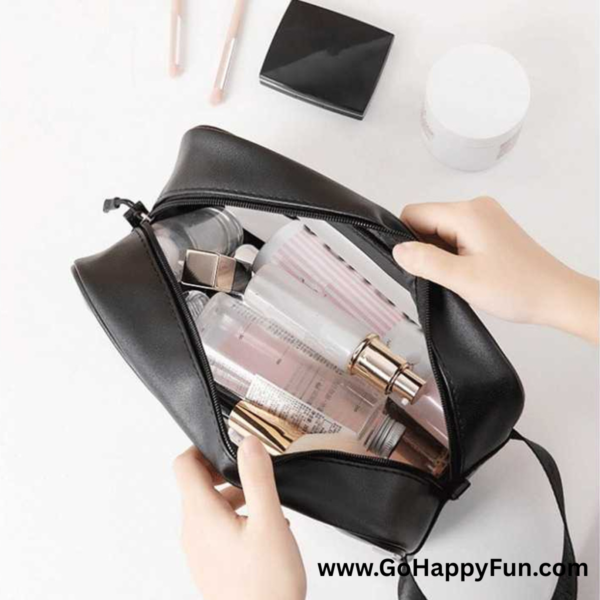 Tas Kosmetik Alat Make Up Portable Pouch Korean PVC Size M Waterproof - WASH