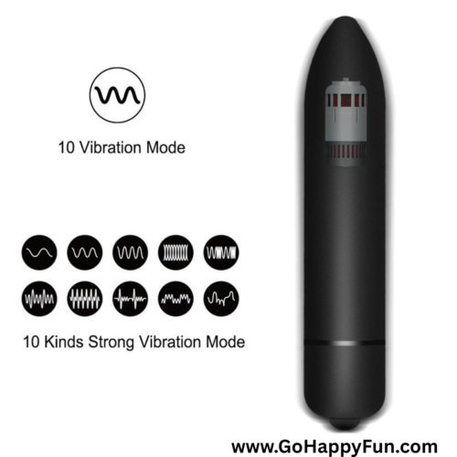 6 Fidget Vibrator Pijat Tubuh Elektrik 10 Vibration Mini Hitam - ASUKA