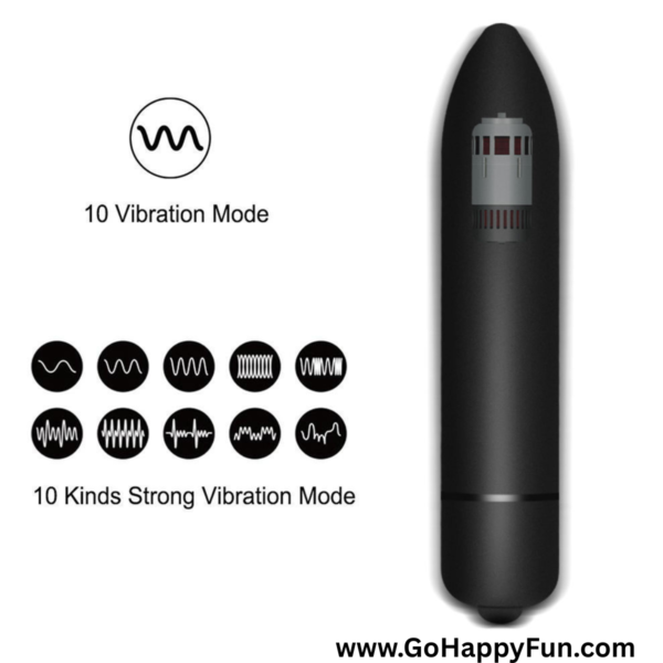 Fidget Vibrator Pijat Tubuh Elektrik 10 Vibration Mini Hitam - ASUKA