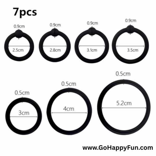 Ring Penahan Ejakulasi Dini Silikon Elastis High Elasticity 7 PCS - RING3