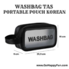 Tas Kosmetik Alat Make Up Portable Pouch Korean PVC Size M Waterproof - WASH