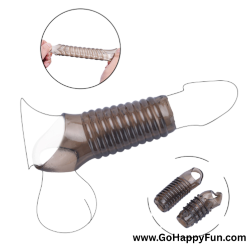 6 Kondom Sambung Alat Pijat Penahan Ejakulasi Dini Relaksasi Pria - HAIMA