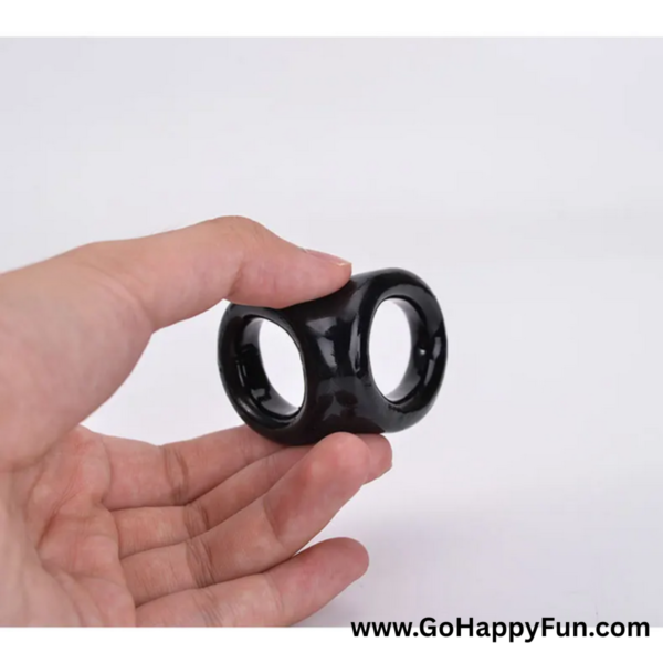 Ring Cock 2 Lubang Elastis Penahan Ejakulasi Dini Pria Reuseable Ring - IKOKY