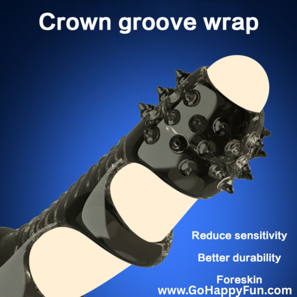 Kondom Sambung Gerigi Alat Pijat Penahan Ejakulasi Dini Relaksasi Pria - PAQIN