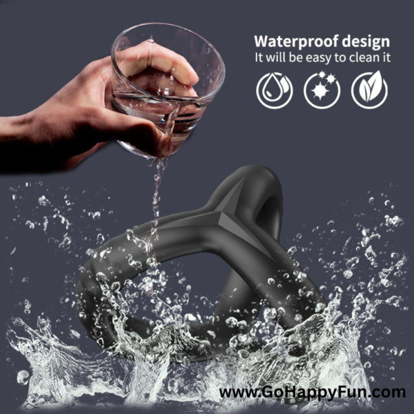 Ring Elastis Penahan Ejakulasi Dini Pria Reuseable 3 Lubang - YUKUI