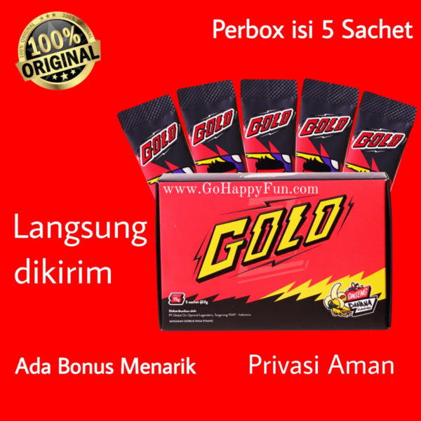 6 Golo Suplemen Tahan Lama Anti Ejaklualsi Pria serbuk Praktis 1 Box Isi 5 sachet - GOLO
