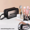 Tas Kosmetik Alat Make Up Portable Pouch Korean PVC Size M Waterproof - WASH