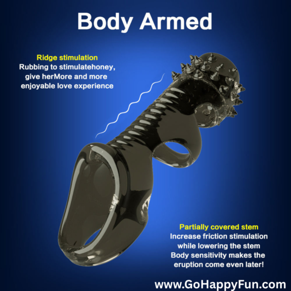 Kondom Sambung Gerigi Alat Pijat Penahan Ejakulasi Dini Relaksasi Pria - PAQIN