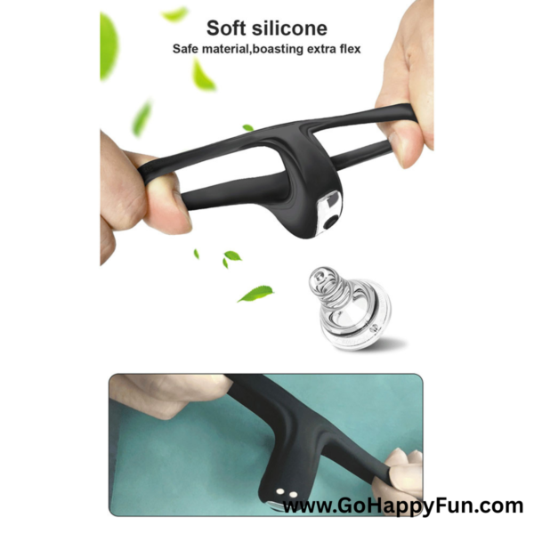 Cock Ring Vibrator Penahan Ejakulasi Dini Pria 10 Mode Getar - ZUKASY