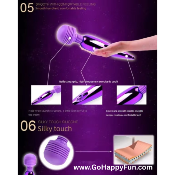 Vibrator Mix Mini Alat Pijat Tubuh Elektrik Multifungsi Purple- TADAO
