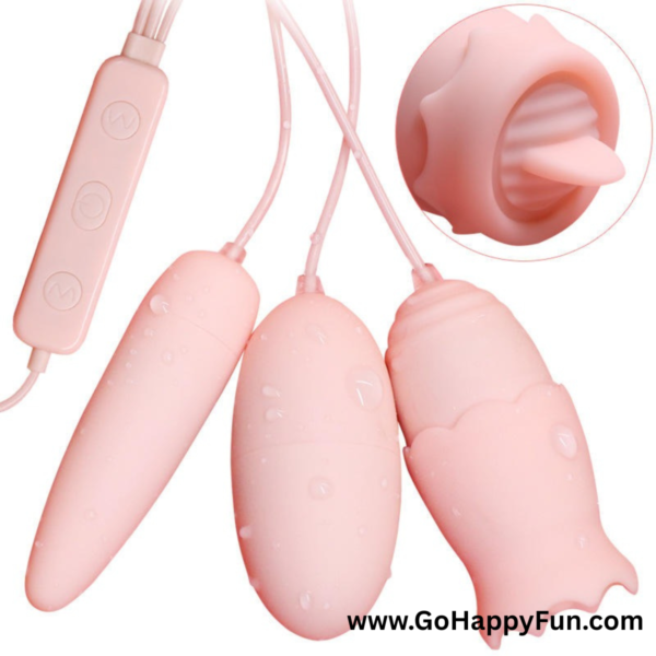 Vibrator Alat Pijat Tubuh Elektrik Multifungsi Waterproof 3 Macam - KENTA