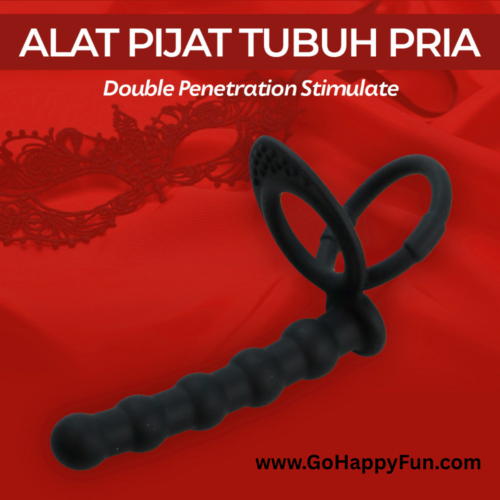 8 Pijat Tubuh Pria Silicone Double Penetration Stimulate G Spot Massage - ABAY