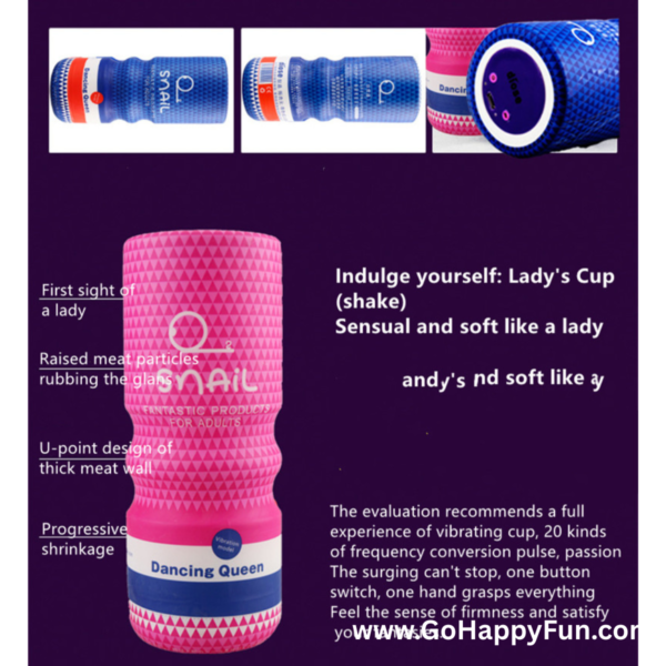 9 PAKET 2 Diose Snail CUp Dancing Qween Pink Anal Elektrik Bergetar+ Lubricant / Pelumas