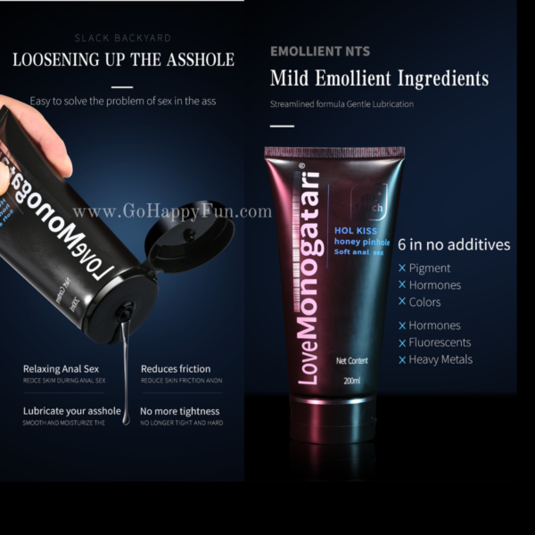 Monogatari Black Lubricant For Anal Pelumas Gay WaterBased 200ml - MONO